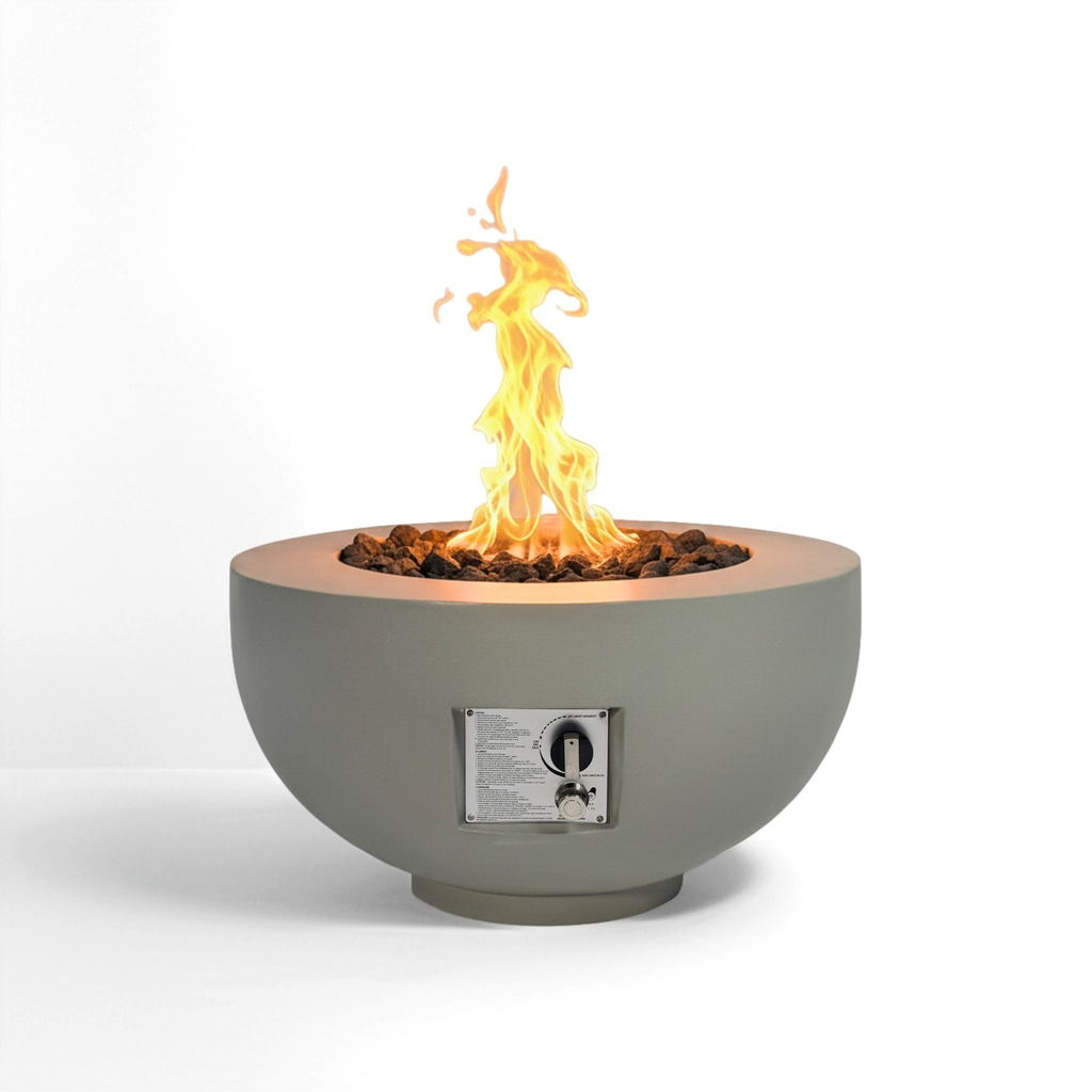 Outdoor Round Propane Fire Pit Table 28-inch, 40,000 BTU