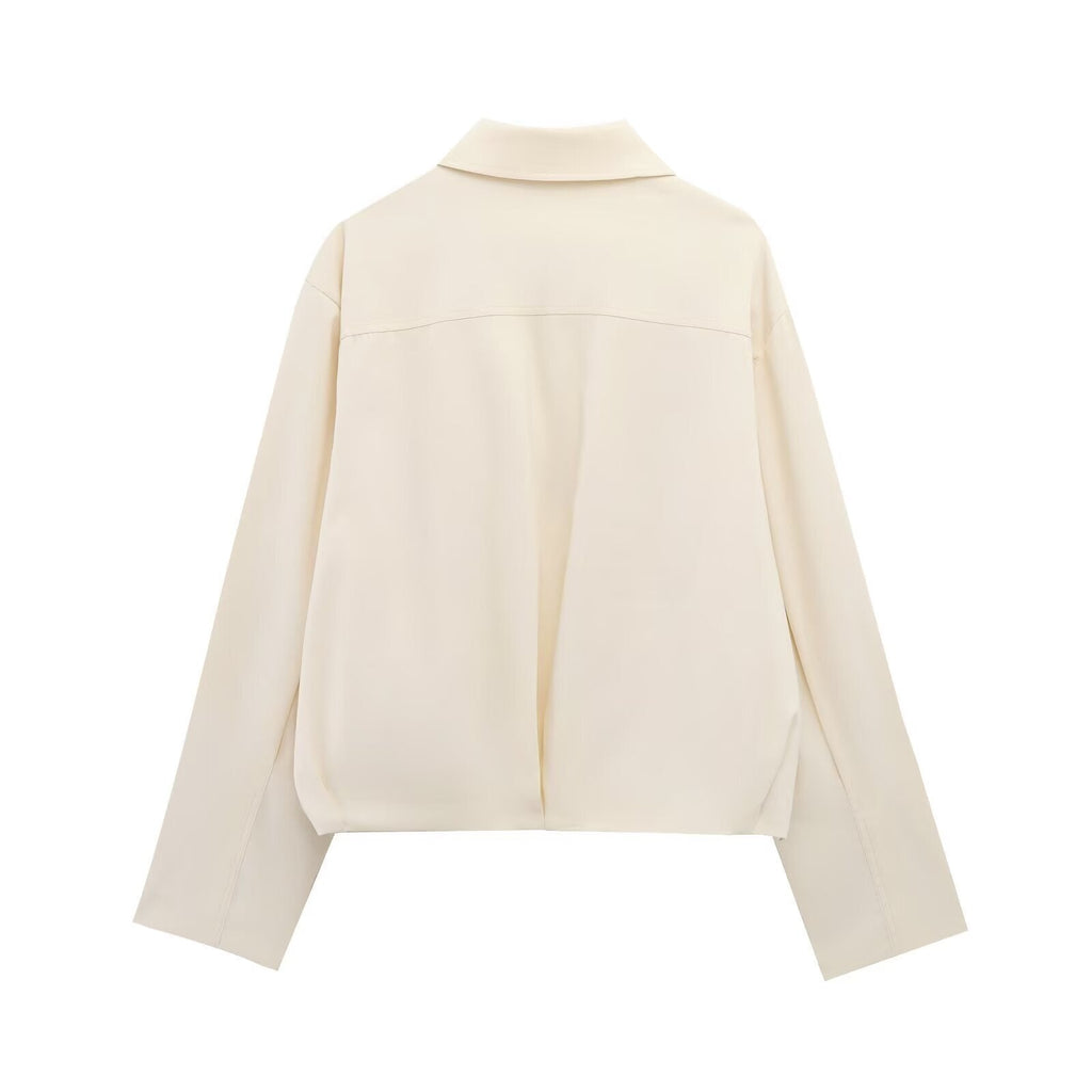 European And American-style Lapel Long-sleeve Zip-up Baseball Uniform Jacket