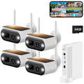 SC51 10CH 4MP Solar Wireless Security Camera System Outdoor with NVR, CCTV Camera Security System HDMI Output