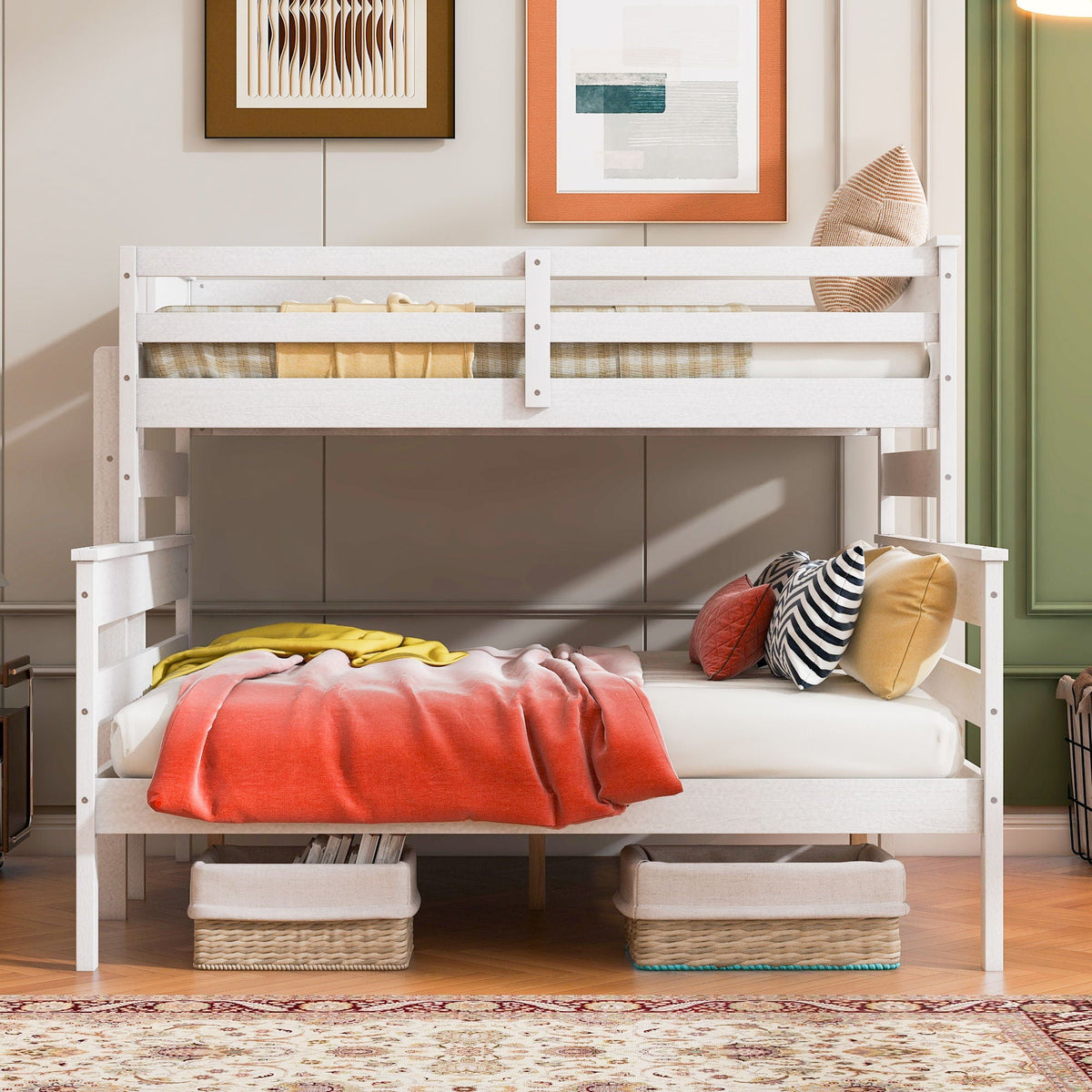 Detachable Design Bunk Bed With Ladder