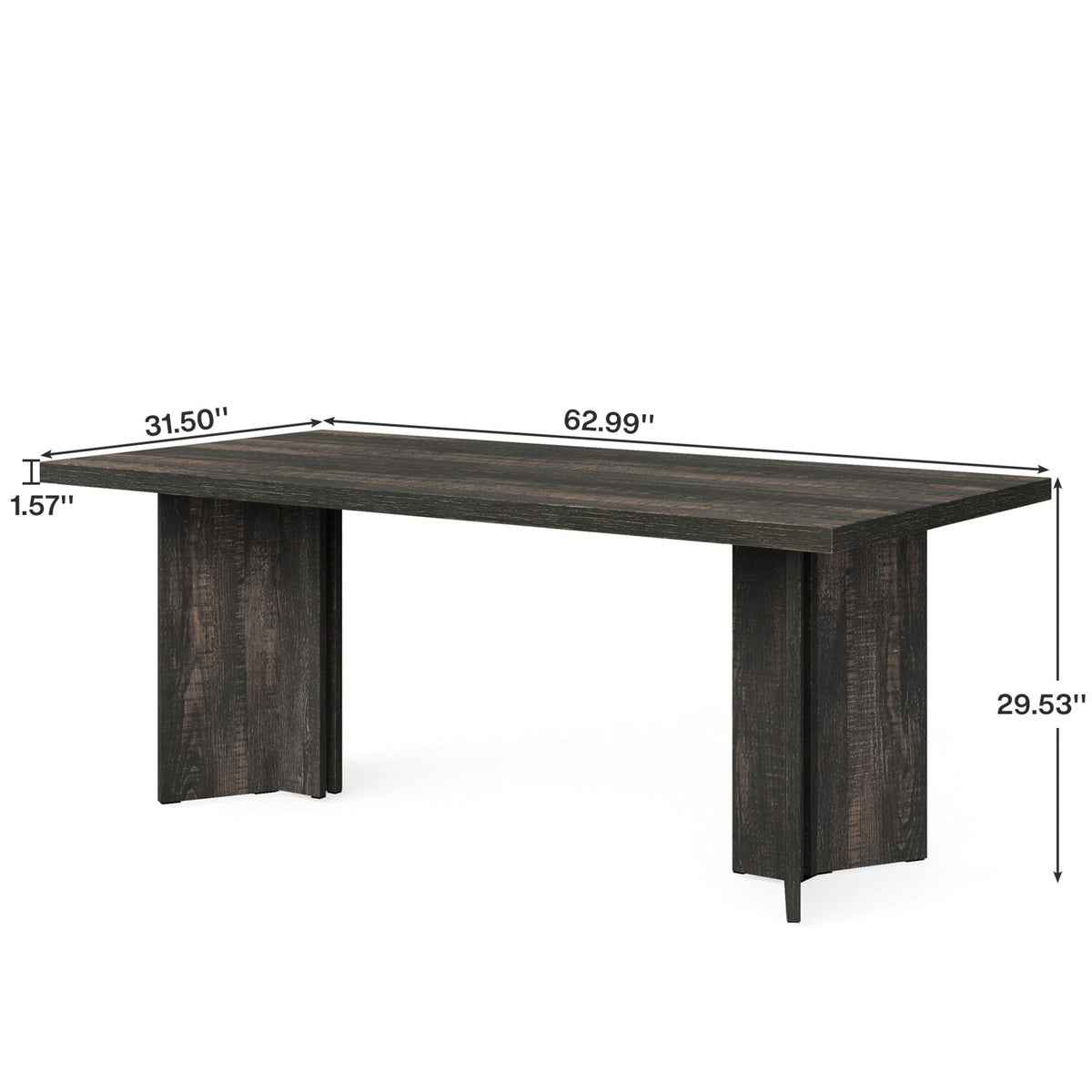 Dining Table For 4 - 6 People, Kitchen Table With Thick Top