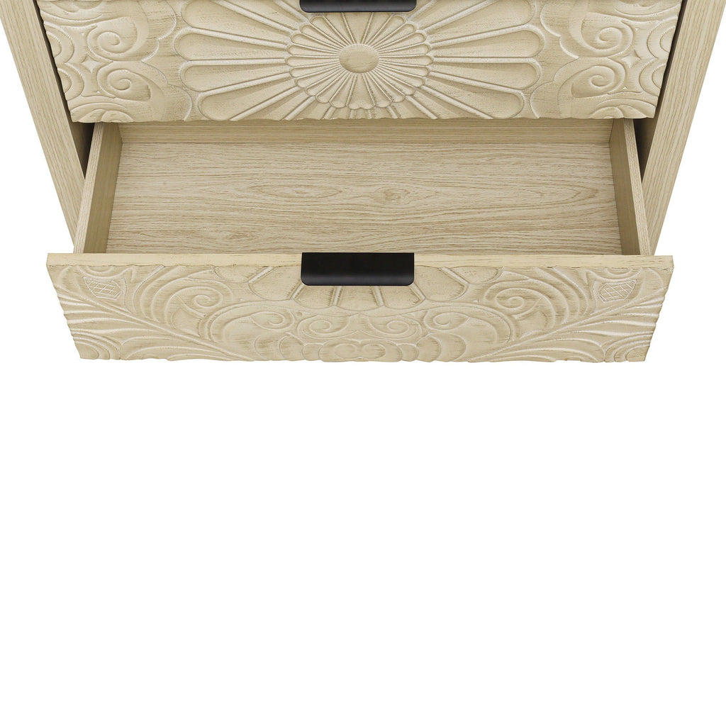 3 Drawer Cabinet - Natural Wood Finish