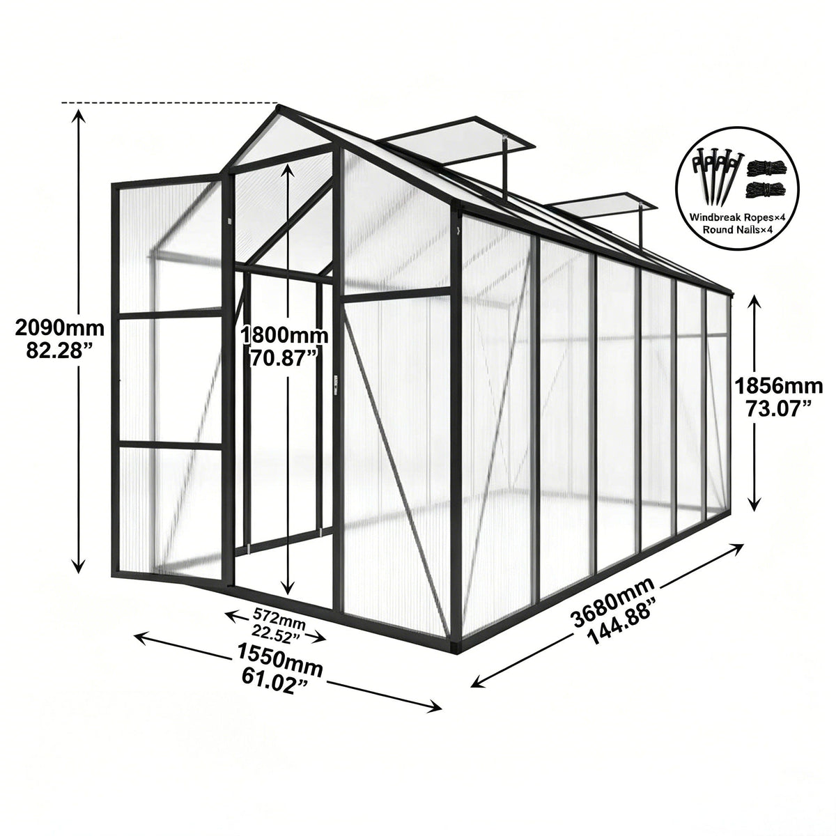 Gain Height Windproof house With Raised Base