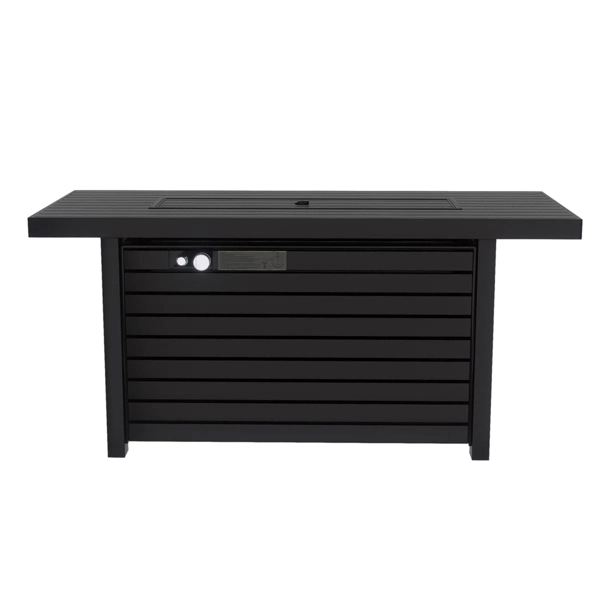 Outdoor Fire Pit Table & Lid - Black