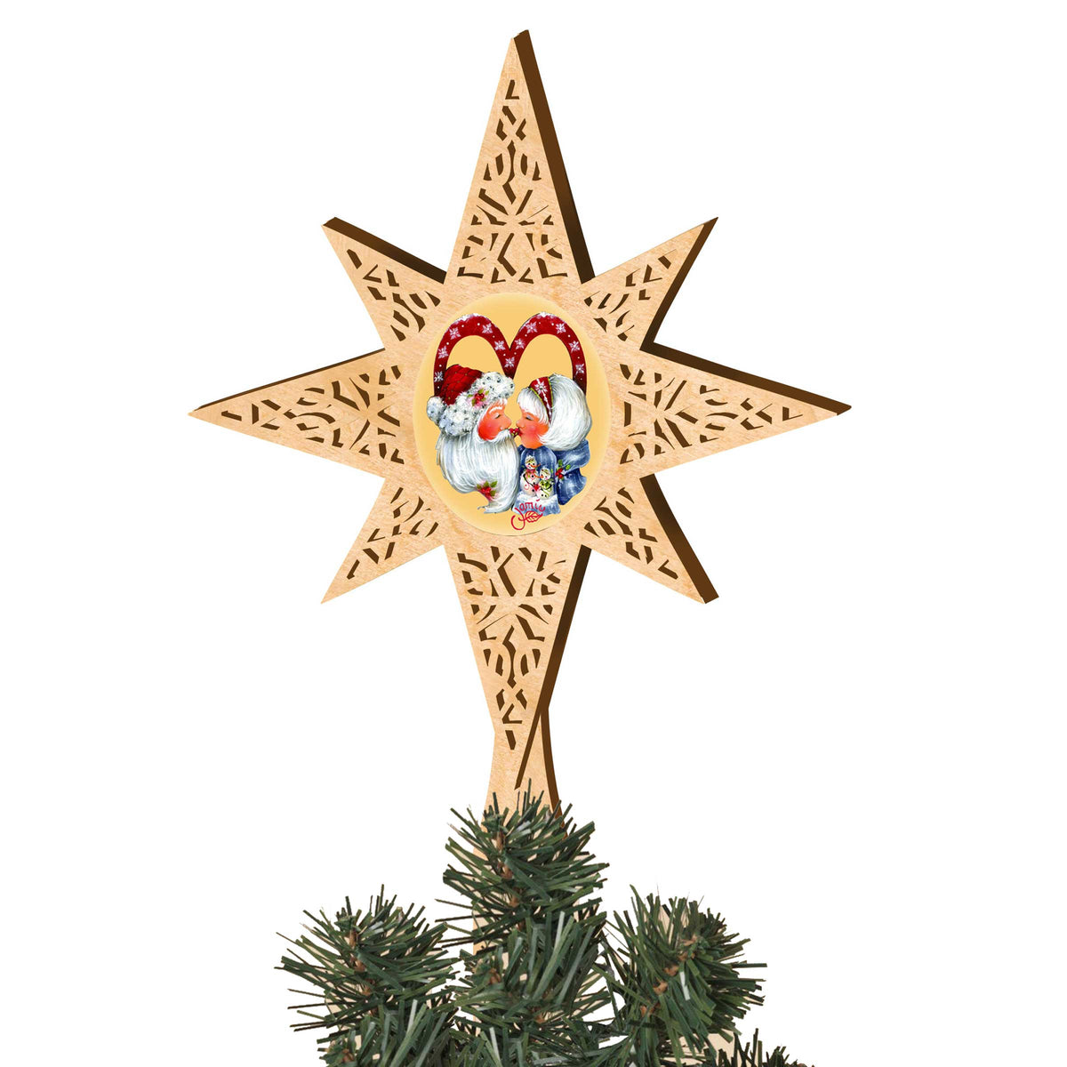 Merry Kissmas Tree Topper by Jamie Mills-Price - Christmas Decor - 89471-MP