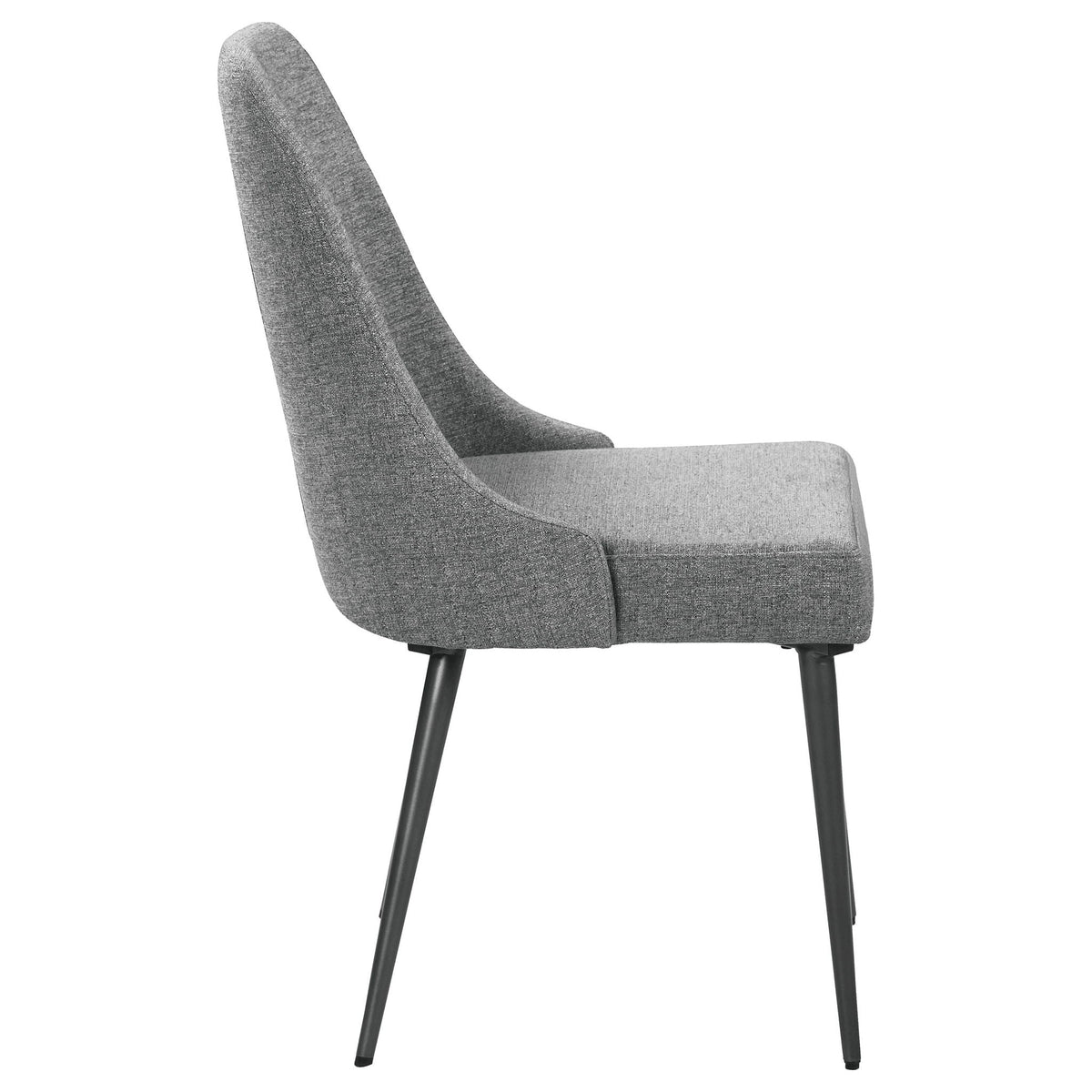 Side Chairs Upholstered With Tapered Legs (Set of 2) - Gray