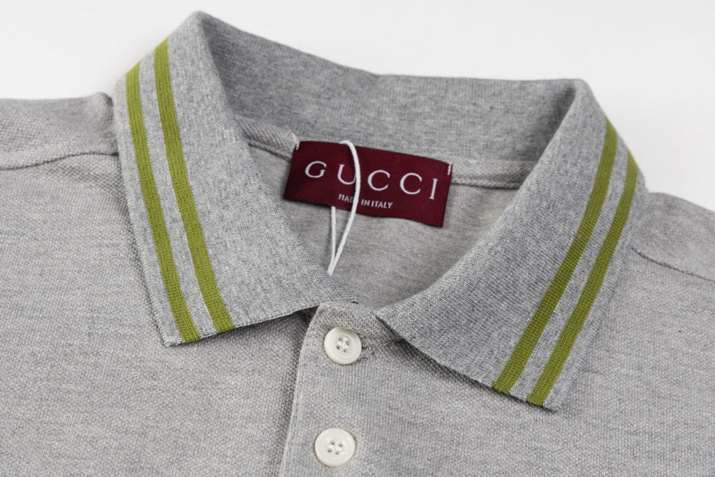 Gucci Luxury T-shirt with Collar Grey - Premium Cotton Comfort