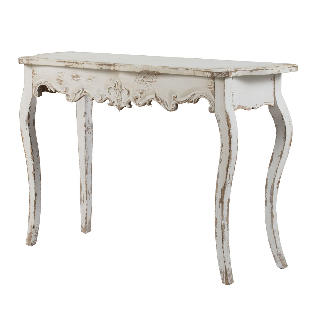 Slimline wash Console Table, For Hallway Living Room Bedroom - White Washed