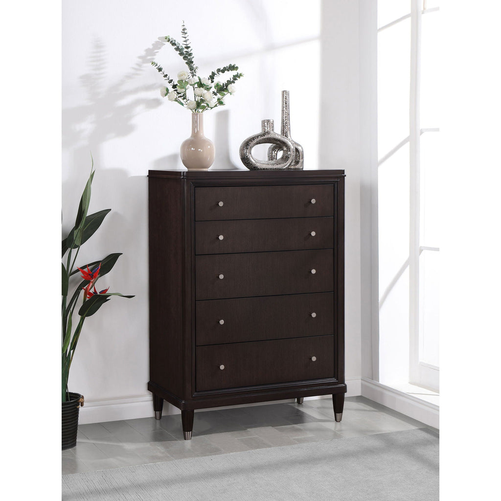 Niguel - 5 Drawer Chest Storage Furniture - Brown