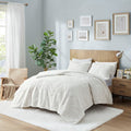 King/Cal King Embroidered Medallion Faux Fur Comforter Mini Set