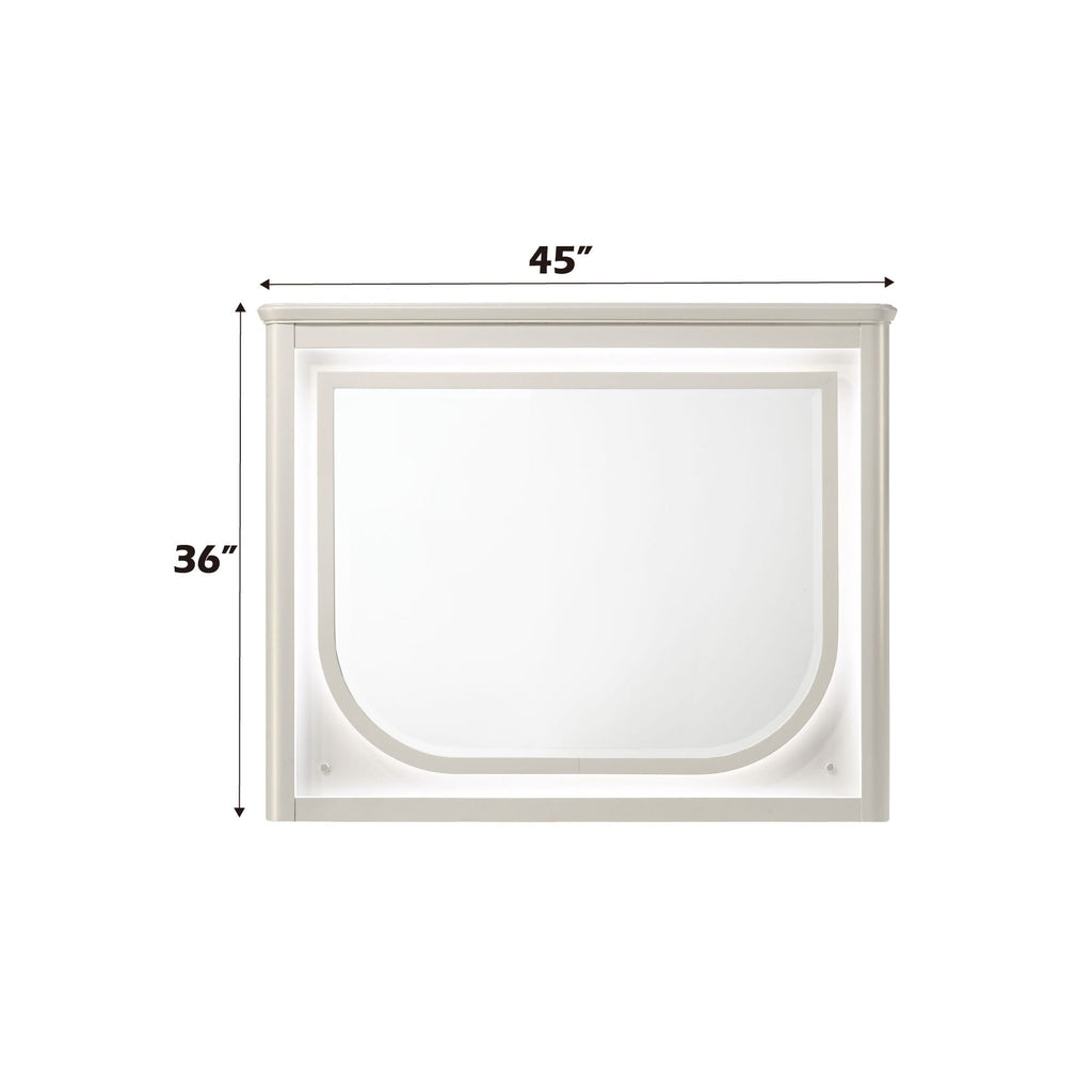 Laveda Mirror With LED - White