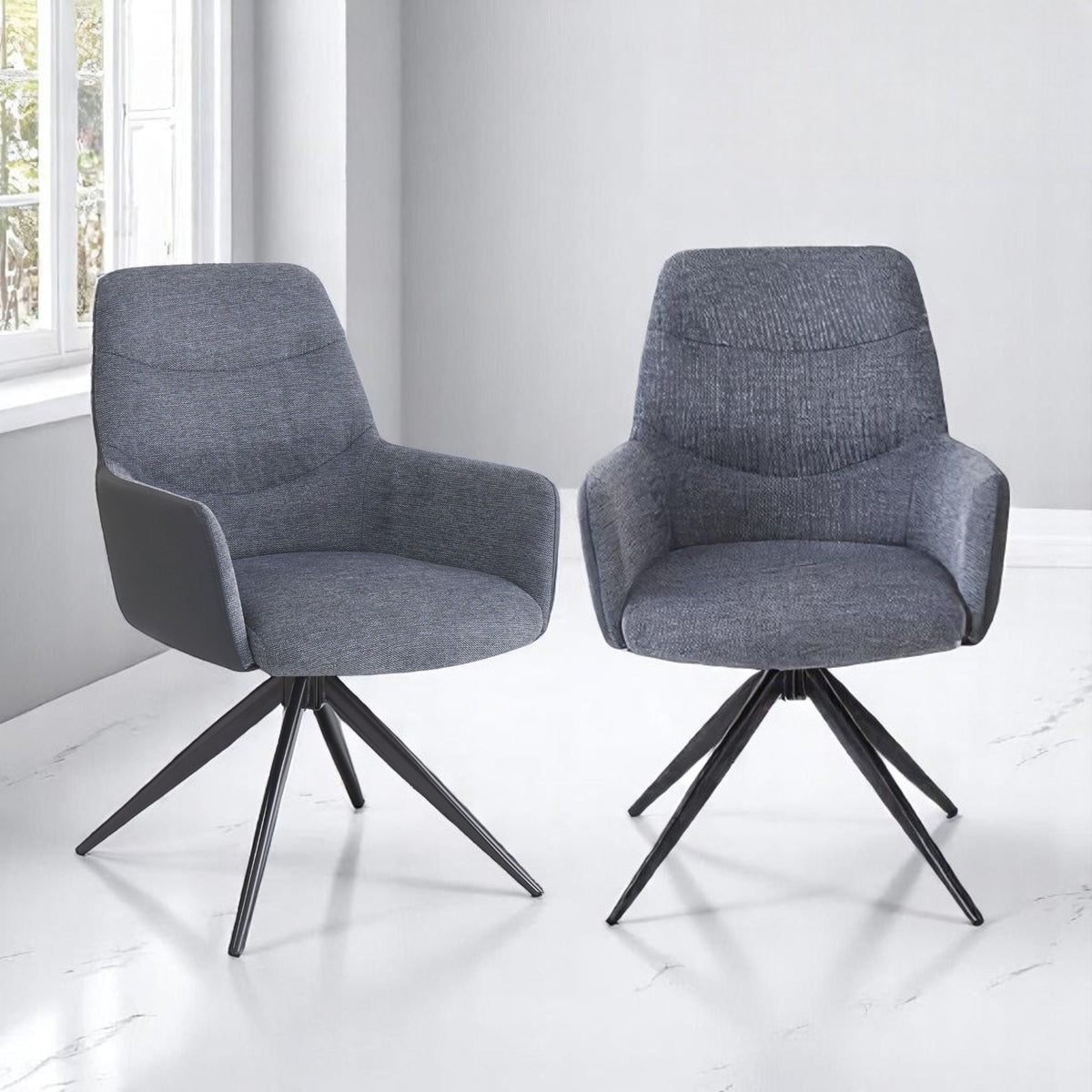 Hester - Arm Chair (Set of 2) - Gray