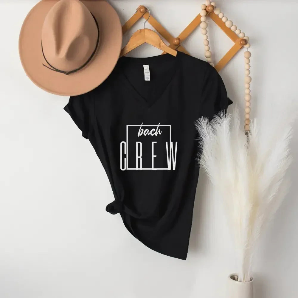 Bach Crew Bride To be Party Bachelorette V-Neck T-shirt