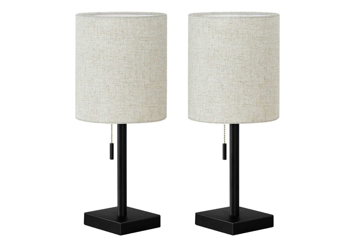 Lighting, Table Lamp, USB Port Included, Nickel, Contemporary (Set of 2)