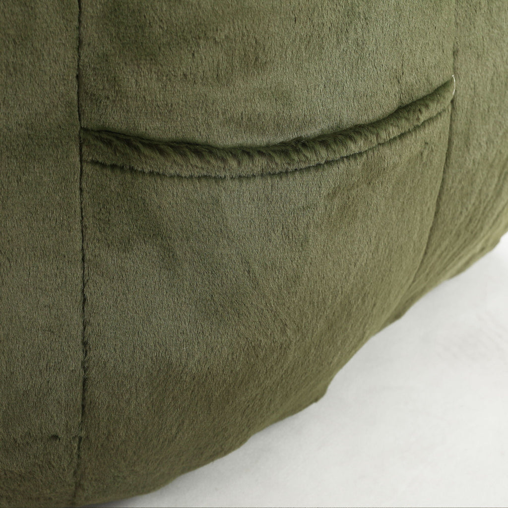 Beanbag Chair, Beanbag Sofa Chair With Armrests Stuffed High Density Foam