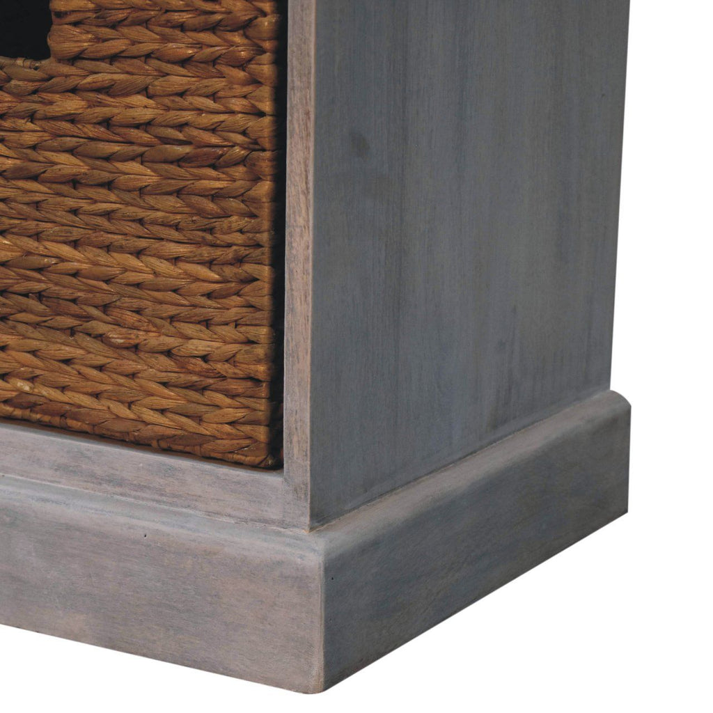 Basket Storage Cabinet - Gray Ash