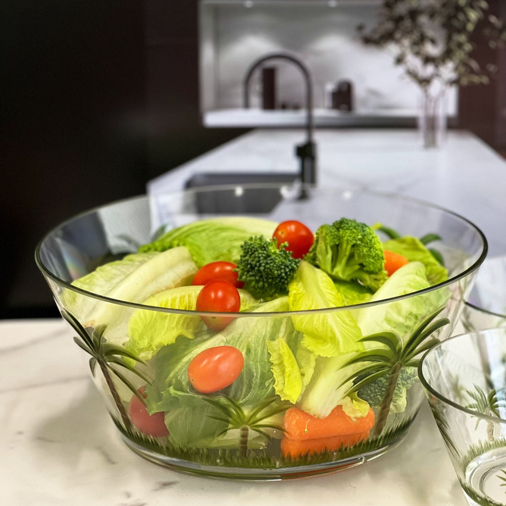 Palm Tree Acrylic Serving Bowls