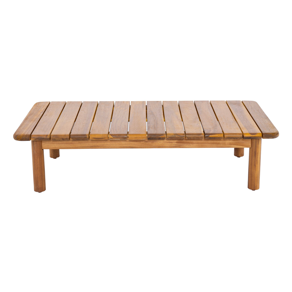 Canape 4-Pieces Acacia Conversation Set with Cream Cushion, Teak