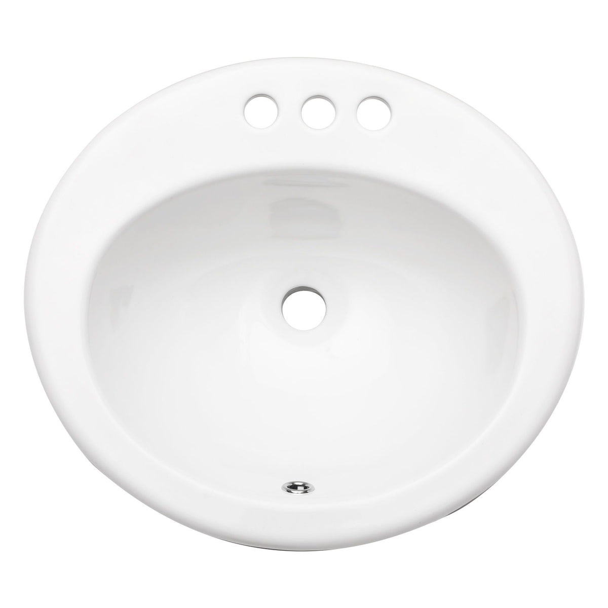 20 X 18" Modern Ceramic Oval Undermount Bathroom Sink With 3 Faucet Holes - White