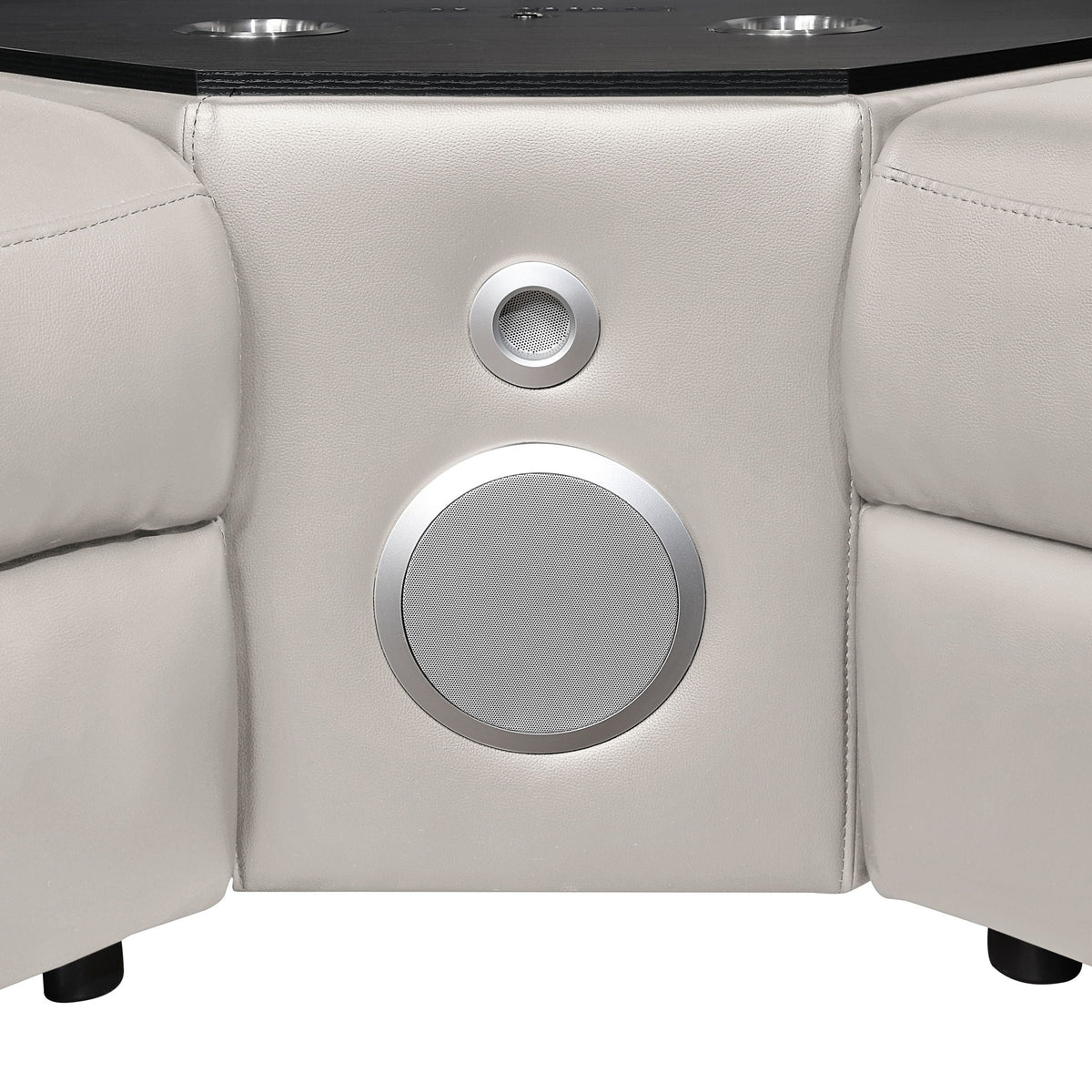 Nova - Sectional With Bluetooth Speaker, LED And Lifting Wine Cabinet