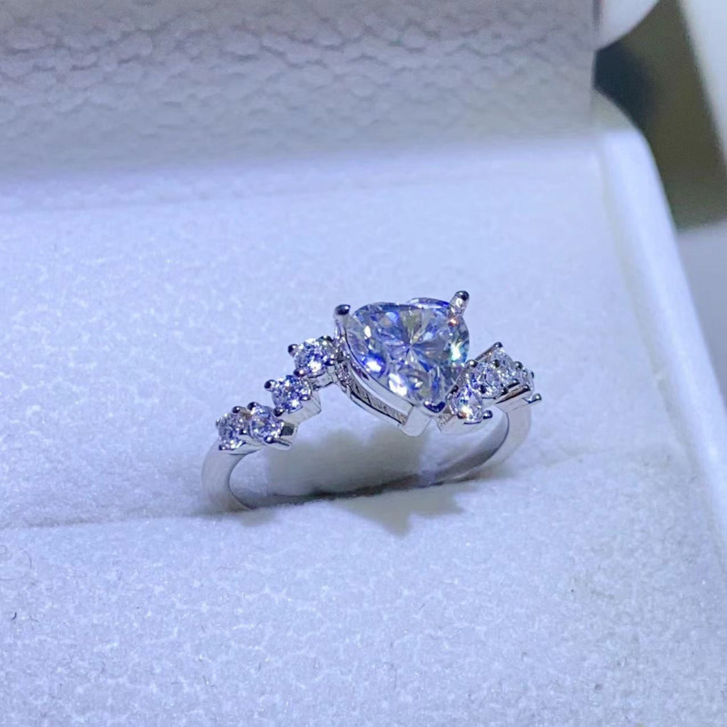 1 Carat Heart Shaped Sparkala™ Pure Sterling Silver Ring