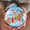 Long-awaited Courier Glass Ornament Limited Edition by G. DeBrekht - Christmas Santa Snowman Decor - 73843