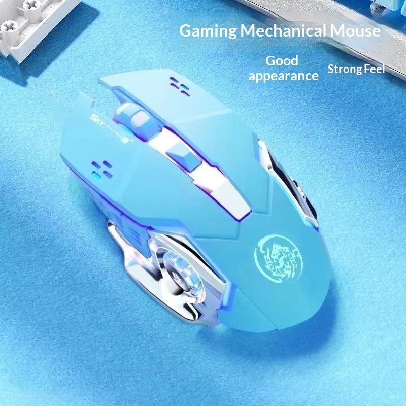 Wired Gaming Mouse, Wireless Bluetooth Charging for Laptops