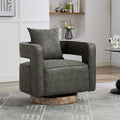 29.1"W Swivel Accent Open Back Barrel Chair