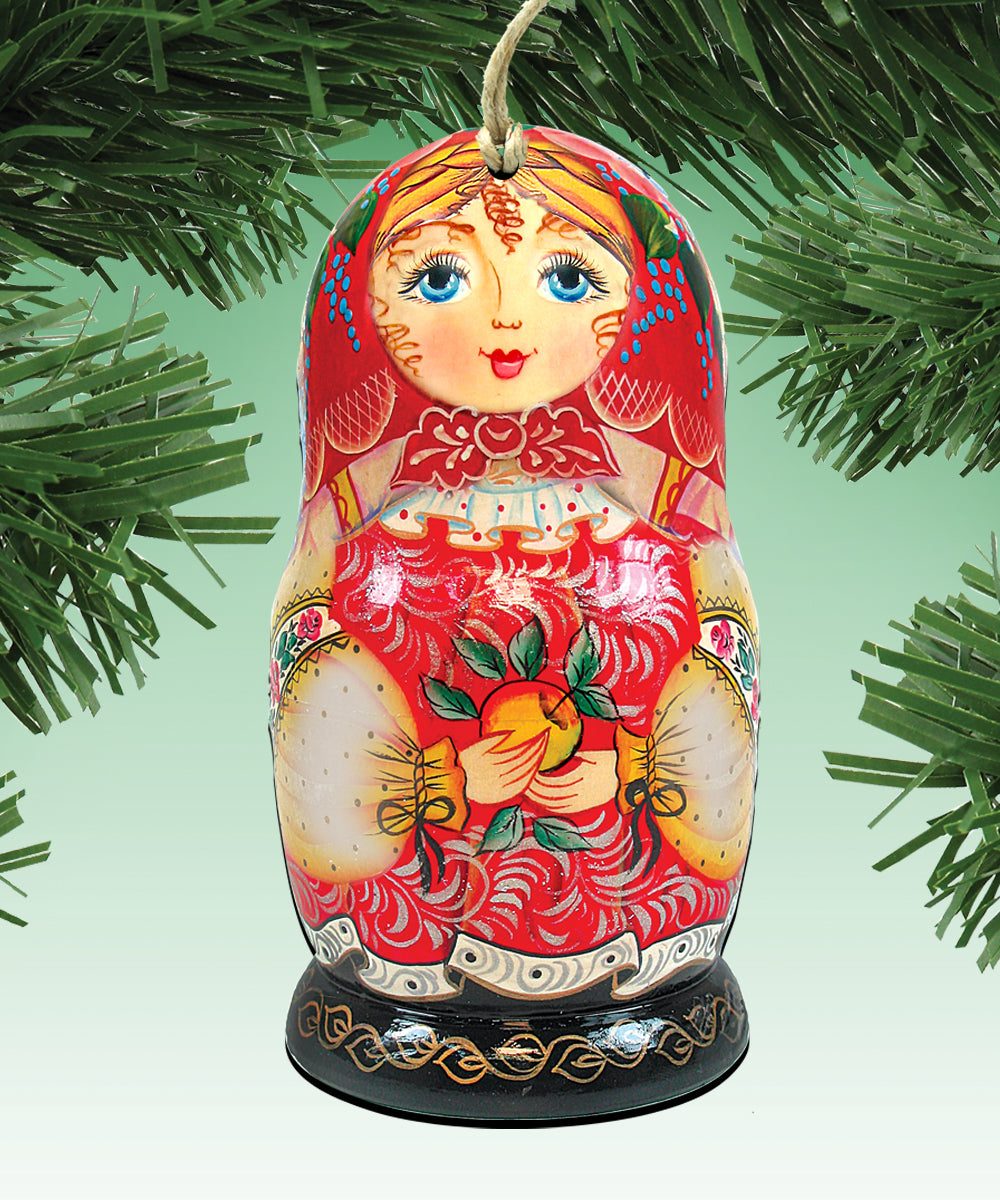 Story Dolls Wooden Ornaments Set of 3 by G. DeBrekht - Christmas Decor - 8100108S3