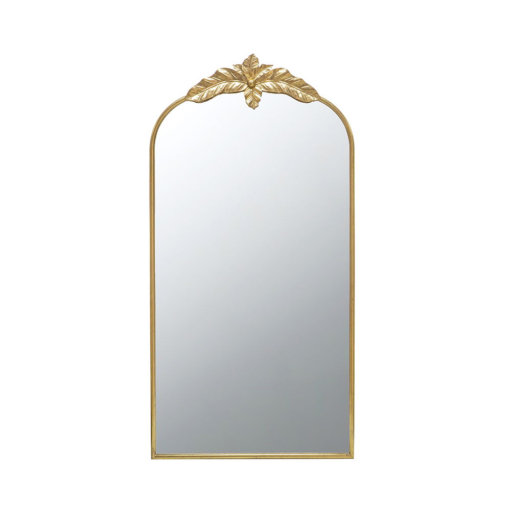 Arched Wall Mirror With Metal Frame, Wall Mirror For Living Room