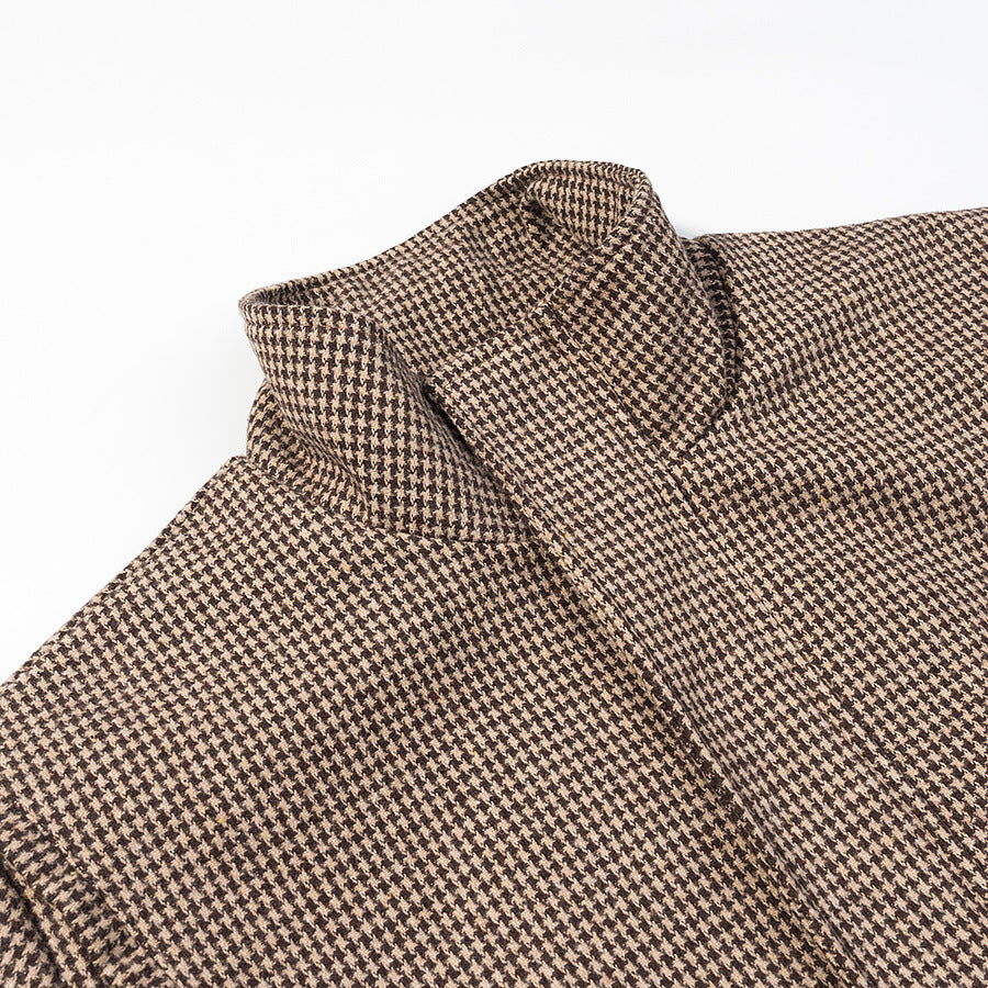 Women's Fashionable Simple All-Match Plaid Coat