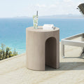 Outdoor MGO Round U-Shape Side Table Light Grey