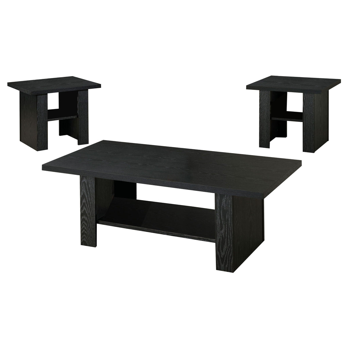 Salton - 3 Piece Coffee Table Set - Black
