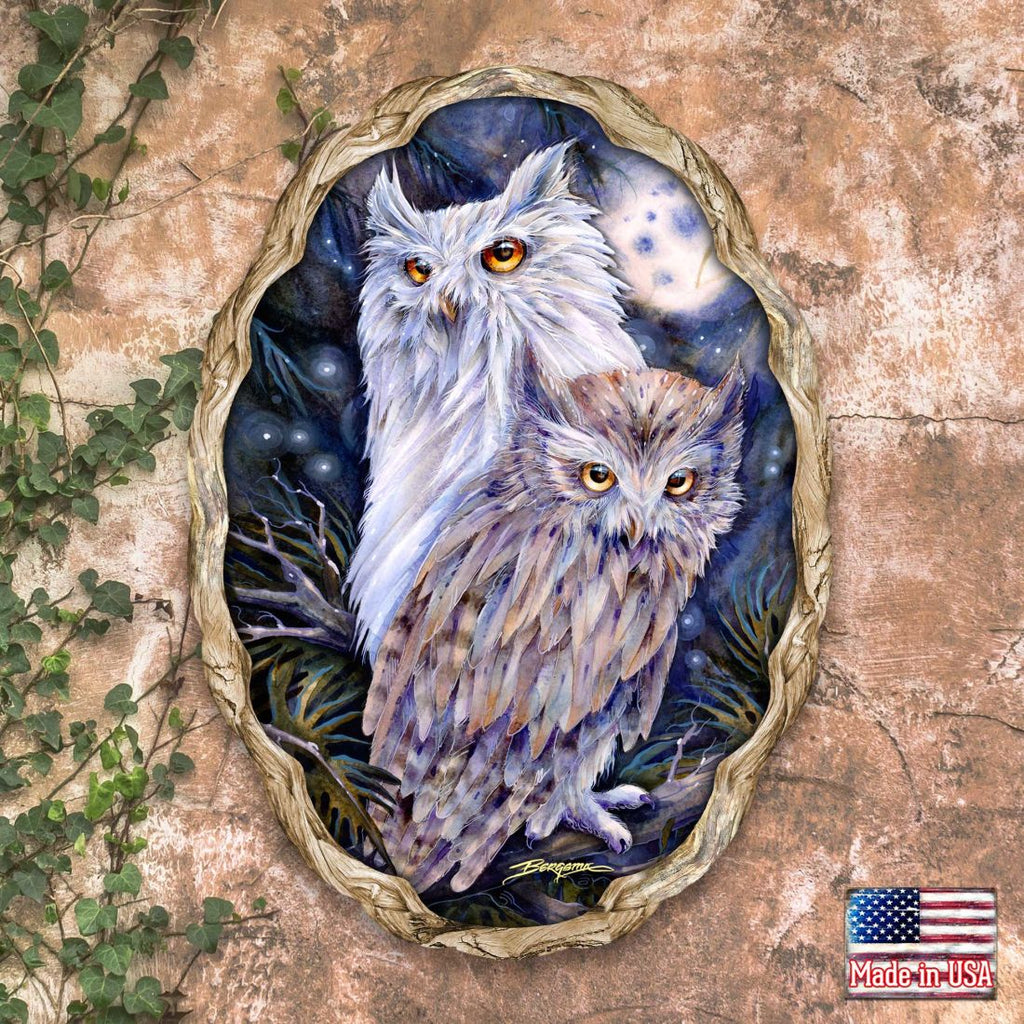 Night Watch Owls Wildlife Wall Art - J. Bergsma - Wildlife Holiday Decor - 8591902W-JB