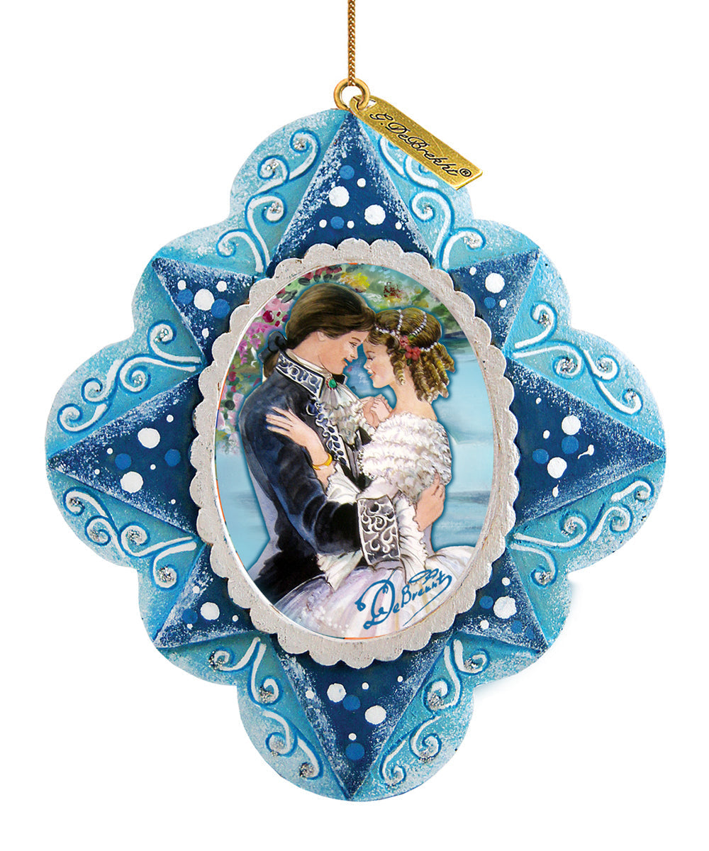 The Love Couple Sculpted Hand-Painted Christmas Ornament by G. DeBrekht - Christmas Decor - 6102231