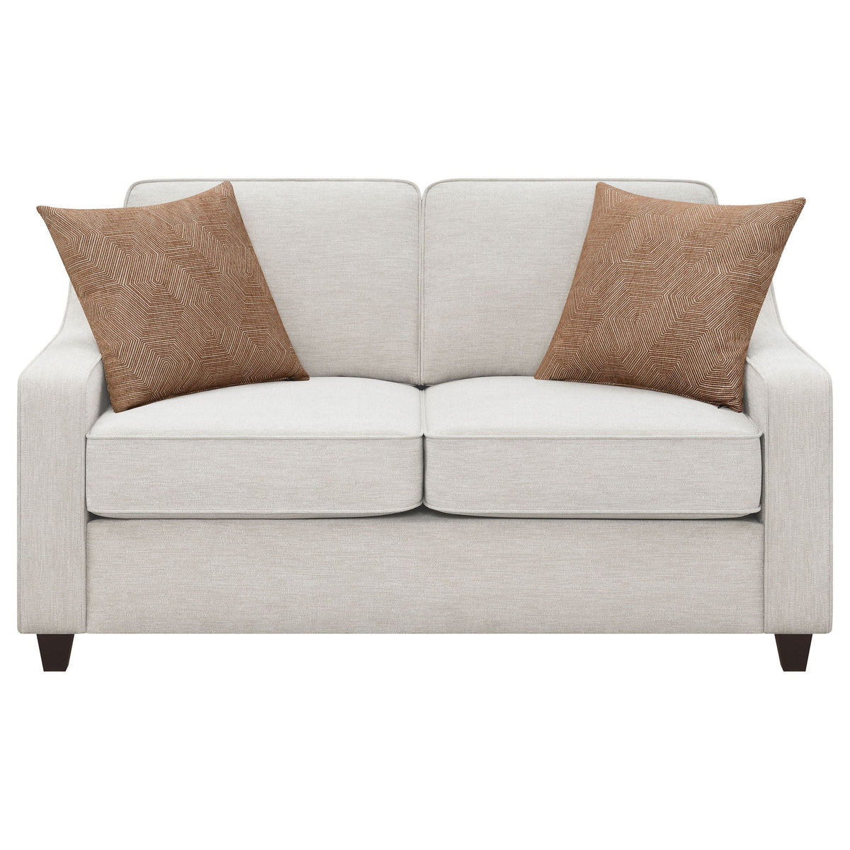 Mahaffey - 2 Piece Track Arm Living Room Set - Beige