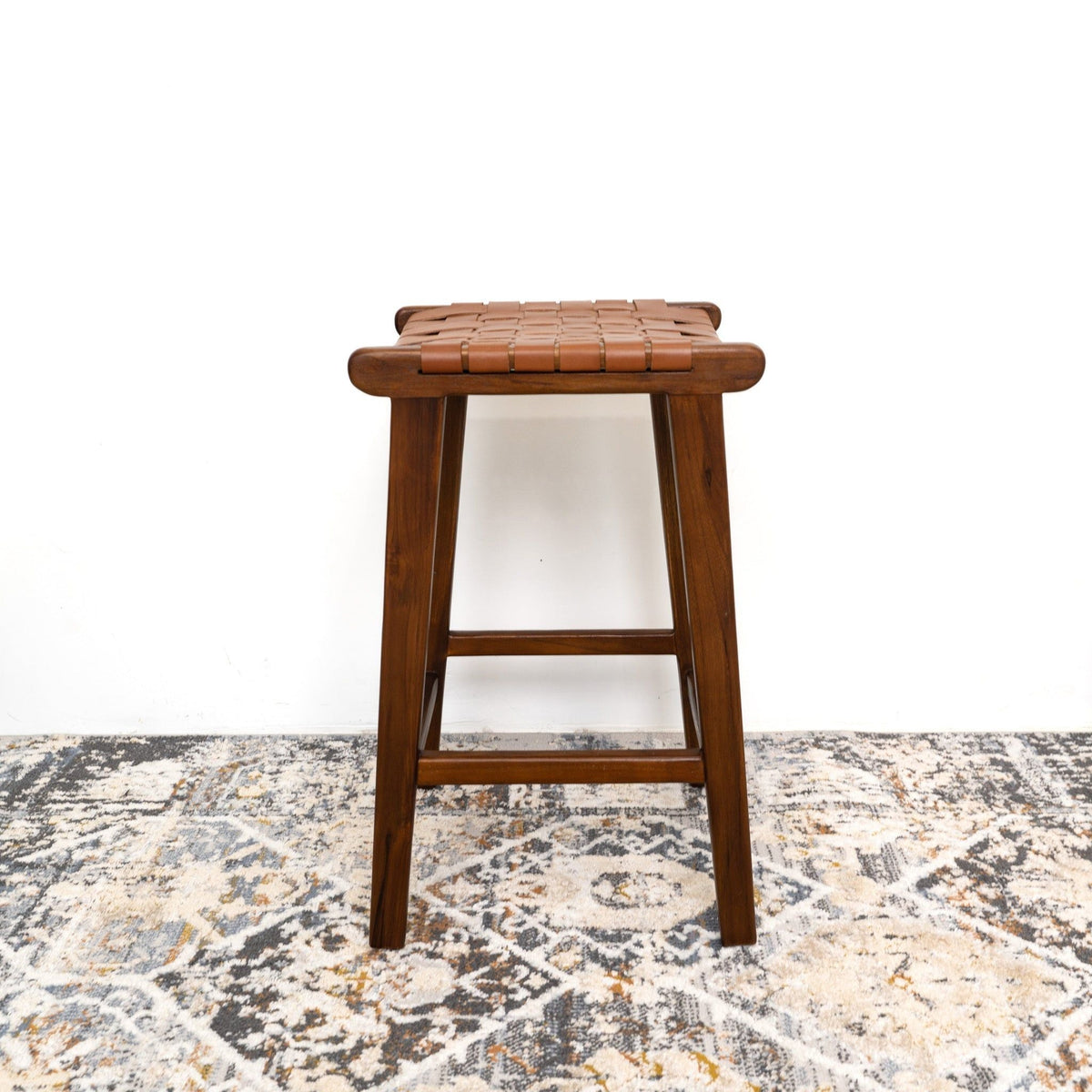 James - Mid-Century Modern Genuine Counter Stool
