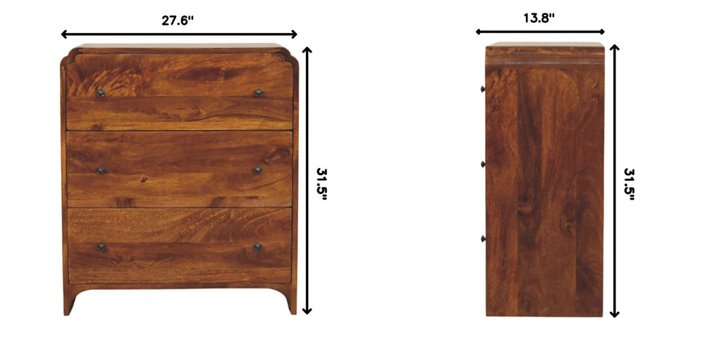 Newton - 3 Drawer Chest - Brown