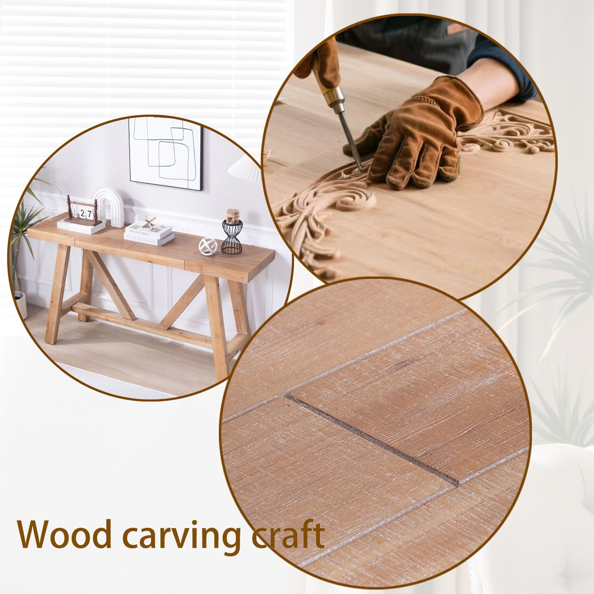 A-Frame Console Table - Natural