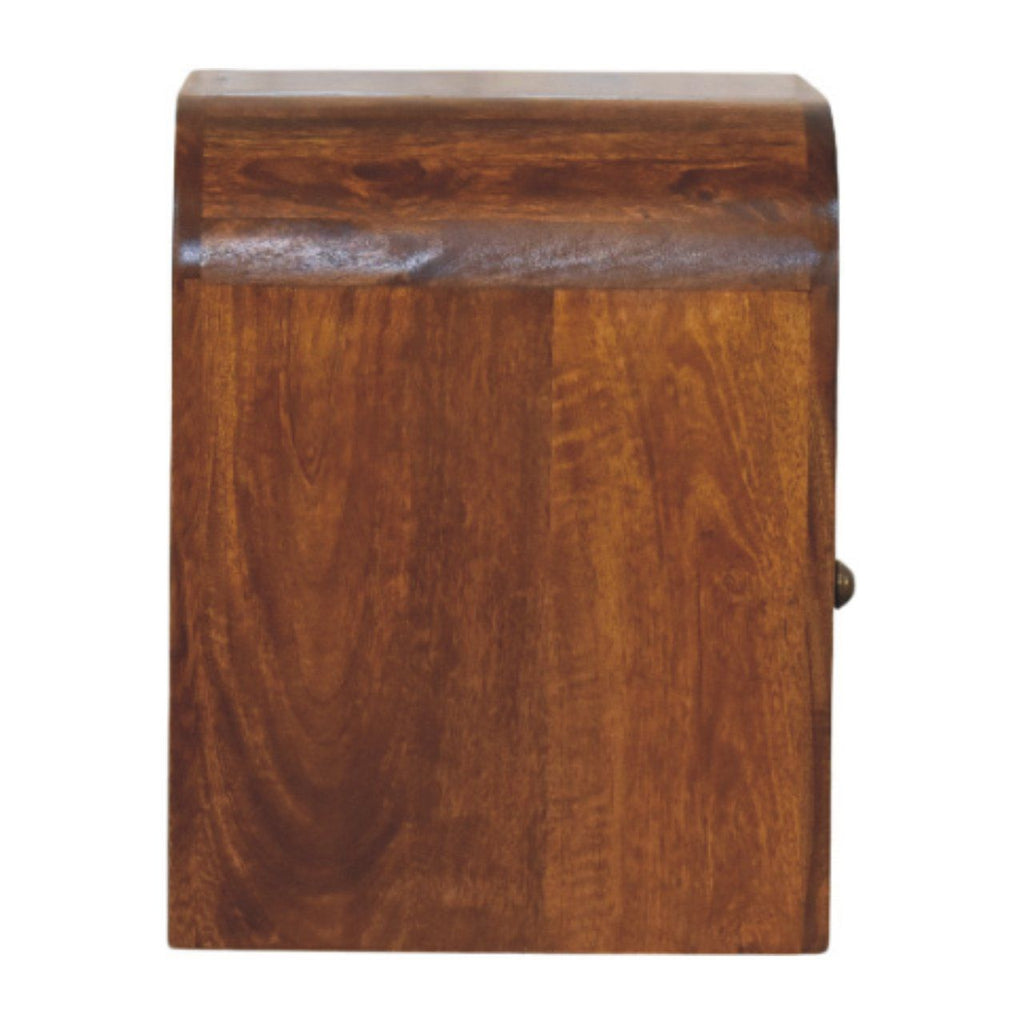 Darcy - Nightstand With Drawer And Open Shelf - Brown