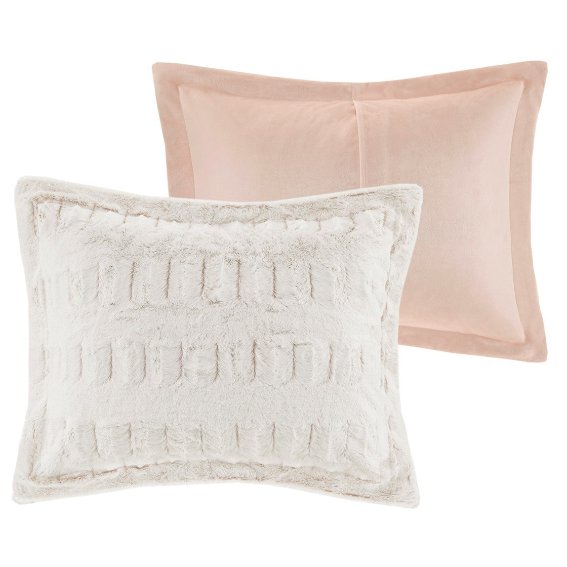 Twin/Twin XL Back Print Long Fur Comforter Mini Set