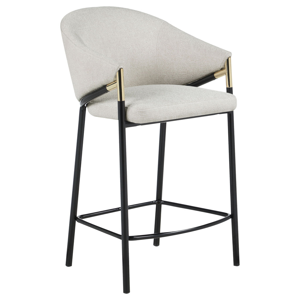 Sloped Arm Counter Stools (Set of 2) - Beige
