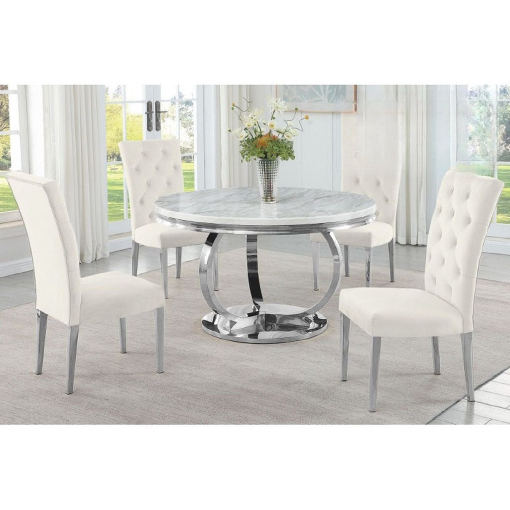 Modern Upholstered Tufted Dining Chair (Set of 2)