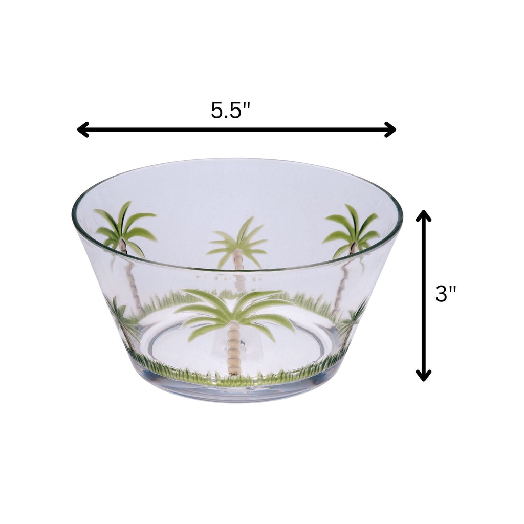Palm Tree Acrylic Serving Bowls