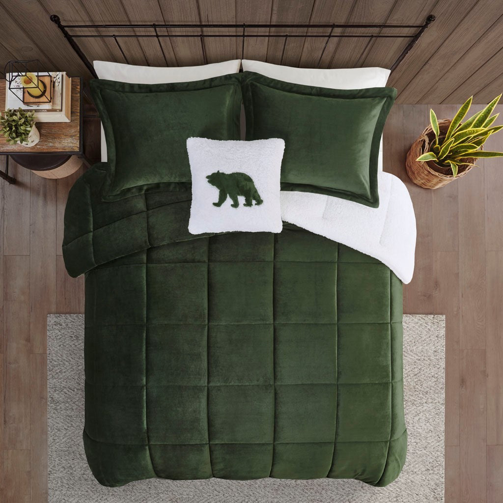 King Plush to Sherpa Down Alternative Comforter Set