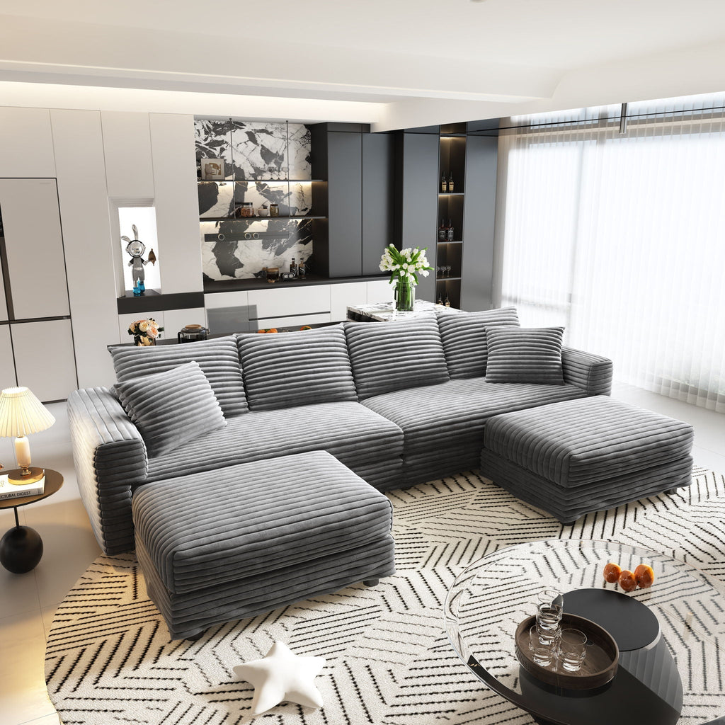 Modern Comfy Upholstered Sofa Cloud Couch & Deep Seat Couches
