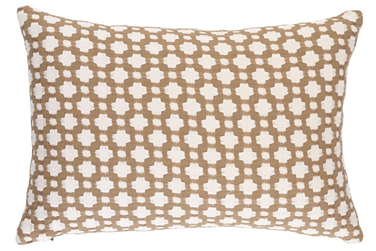 Betwixt Pillow Cover in Biscuit, Schumacher Textiles