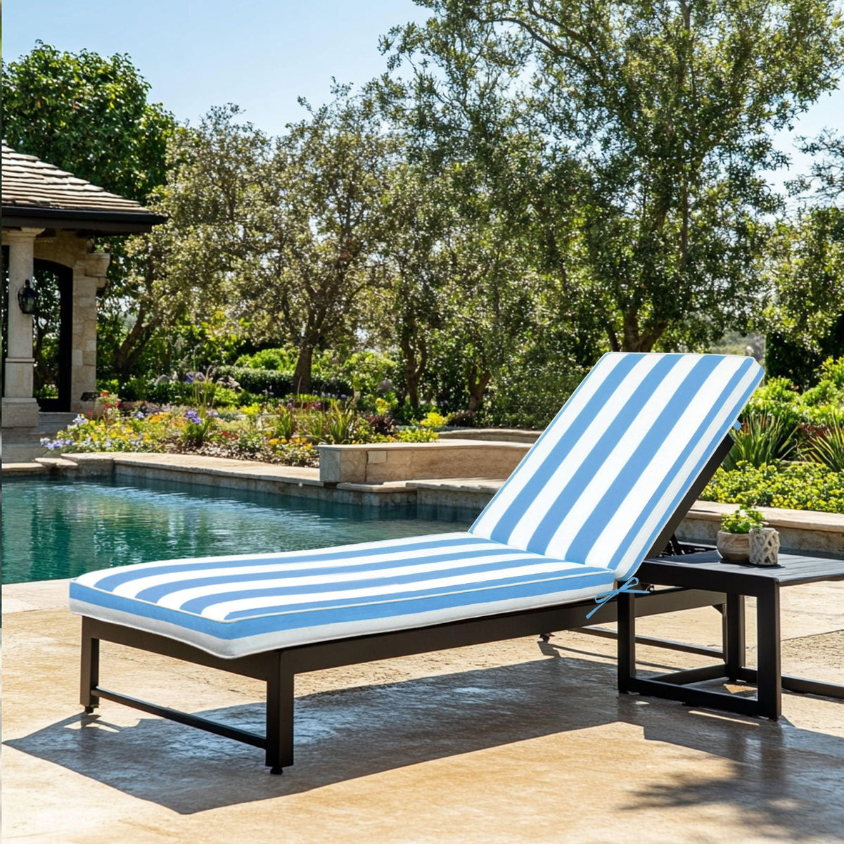 2 Pieces Set Outdoor Lounge Chair Cushion Replacement Patio Furniture Seat