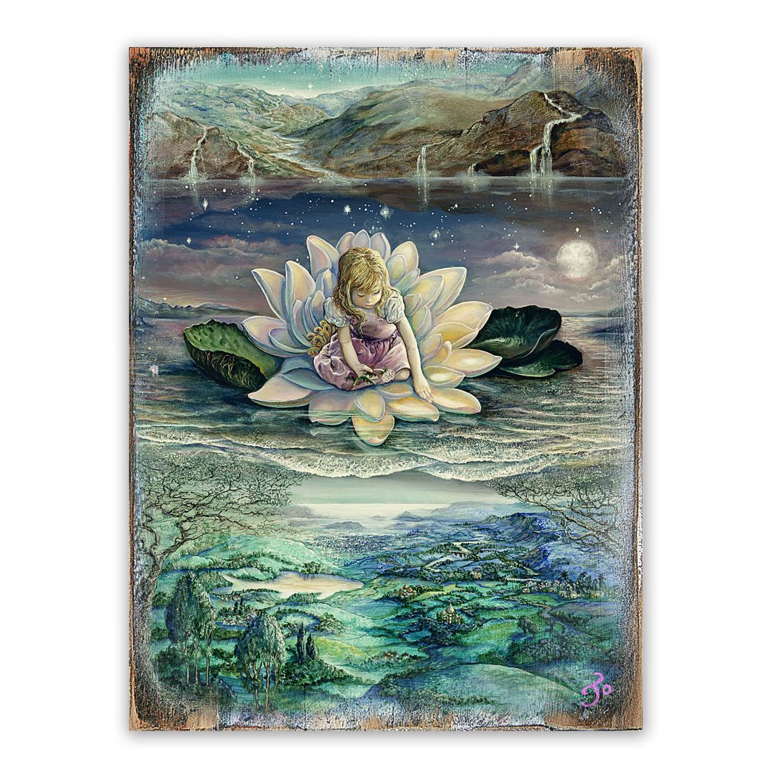 Horizons Fantasy Wooden Wall Art by Josephine Wall - Fantasy Decor - 852146-JW