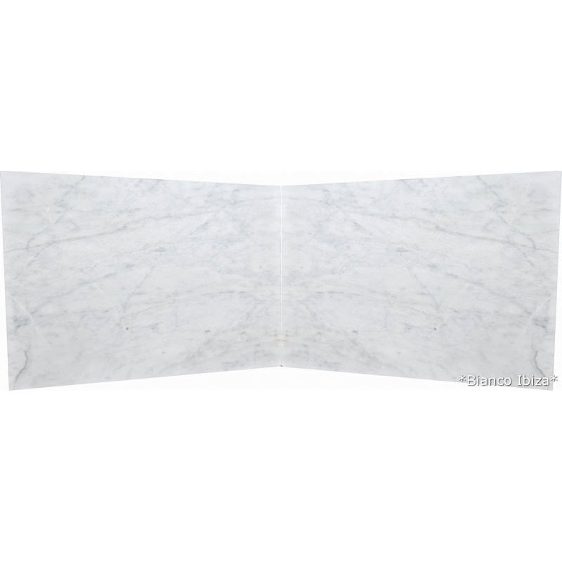 Bianco Ibiza White Bookmatching Marble Slabs Polished - Livfloors Collection